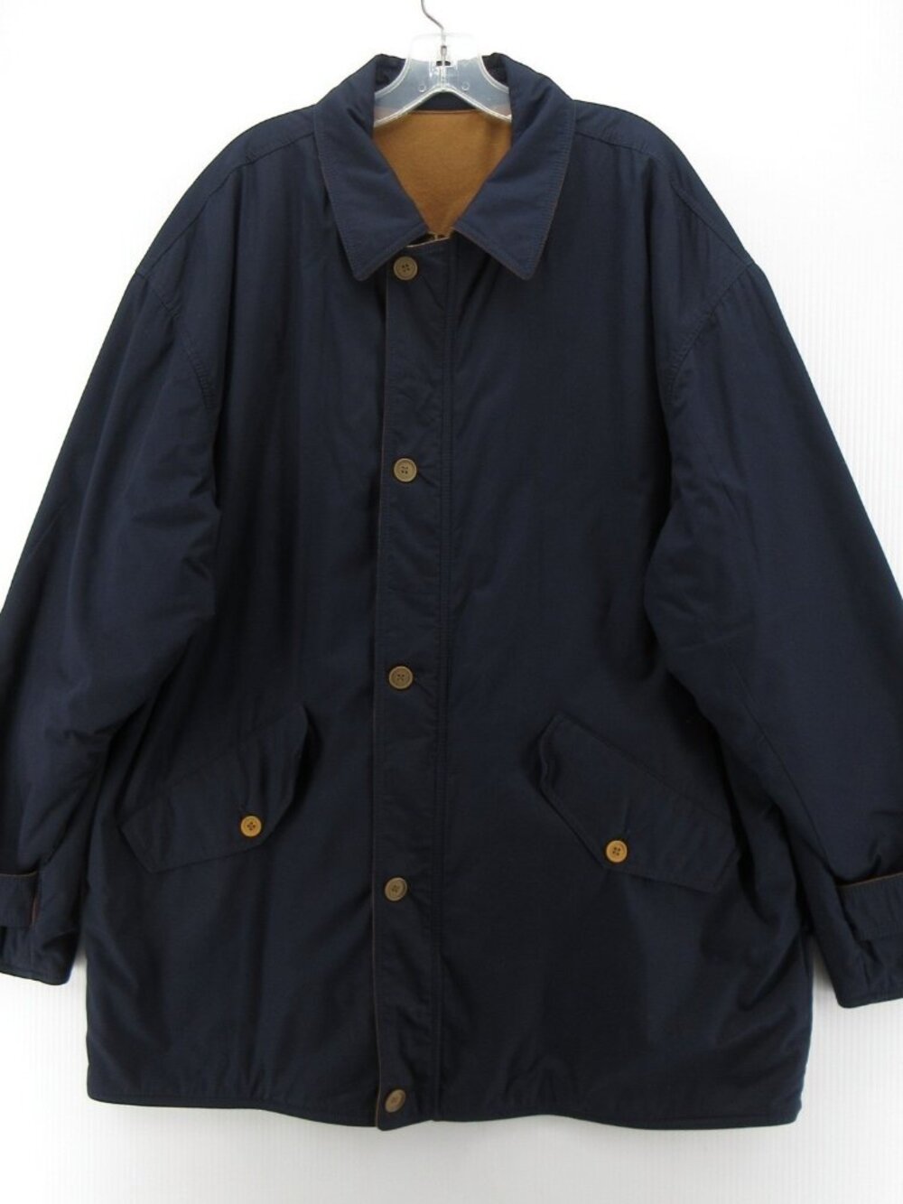 VINTAGE Aquascutum Jacket XL Reversible Wool Blend Barn Field Italy *